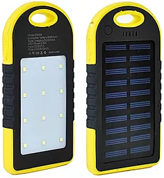 Повербанк MANGO Solar + LED 2USB 6000mAh Black/Yellow