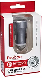 Автомобильное зарядное устройство Yoobao Car Charger YB207 2.4A Q/C2.0 1xUSB-A Silver - миниатюра 5