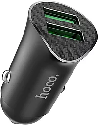 Автомобильное зарядное устройство с быстрой зарядкой Hoco Z39 Farsighted 18W 3.4A + micro USB Cable Black - миниатюра 6