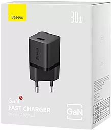 Сетевое зарядное устройство Baseus Fast Charger GaN5 30W USB-C Black (CCGN070401) - миниатюра 6