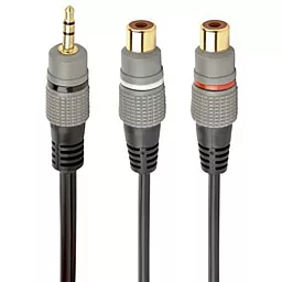 Аудіо кабель Cablexpert RCA М/2xF 0.2 м gray (CCAP-RCAM2F-0.2M)
