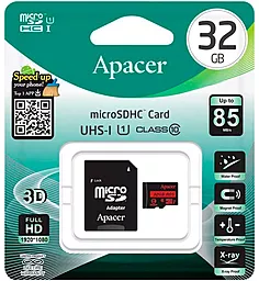 Карта памяти Apacer microSDHC 32GB UHS-I Class 10 + SD-adapter (AP32GMCSH10U5-RA) - миниатюра 3