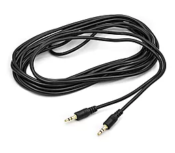 Аудіо кабель PowerPlant AUX mini Jack 3.5mm M/M Cable 5 м black (CA911066)