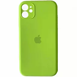 Чехол Silicone Case Full Camera Square для Apple iPhone 11 Party green