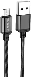 USB Кабель Borofone BX87 Sharp 2.4A micro USB Cable Black
