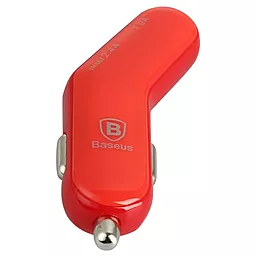 Автомобільний зарядний пристрій Baseus 2USB Car charger 2.4A Red (flyest series) - мініатюра 6