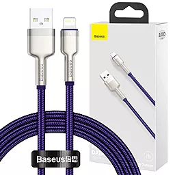 Кабель USB Baseus Cafule Series Metal 2.4A 2M Lightning Cable  Purple (CALJK-B05) - миниатюра 4