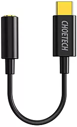 Аудио-переходник Choetech M-F USB Type-C - 3.5mm Black (CDLA) - миниатюра 2