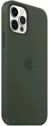 Чехол Apple Silicone Case Full with MagSafe and SplashScreen для Apple iPhone 12 Pro Max Cyprus Green - миниатюра 2
