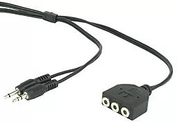 Аудио разветвитель Gembird mini Jack 3.5mm 2xM/3xF black (CC-MIC-1)