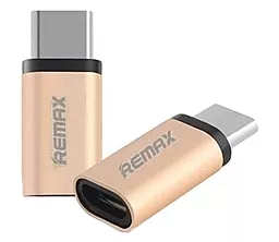 Адаптер-перехідник Remax Micro USB на Type-C Gold (RA-USB1)  - мініатюра 5