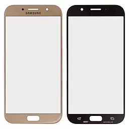 Корпусное стекло дисплея Samsung Galaxy A7 A720F 2017 Gold