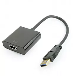 Відео перехідник (адаптер) Cablexpert (A-USB3-HDMI-02) USB3.0-HDMI, 0.15 м, чорний