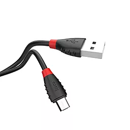 Кабель USB Hoco X27 Excellent micro USB Cable Black - миниатюра 3