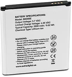 Аккумулятор Samsung i9500 Galaxy S4 / EB-B600BC / EB485760LU / BMS6315 (2600 mAh) ExtraDigital - миниатюра 2