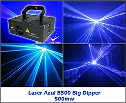 Гірлянда Seven Star Лазерная цветомузыка B500 (Big Dipper) 500mW  Синий - мініатюра 5