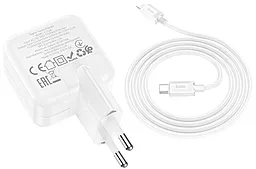 Сетевое зарядное устройство Hoco C112A Advantage 30W PD USB-C + USB-C-Lightning Cable White - миниатюра 3