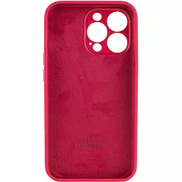 Чехол Silicone Case Full Camera for Apple IPhone 14 Pro Rose Red - миниатюра 2