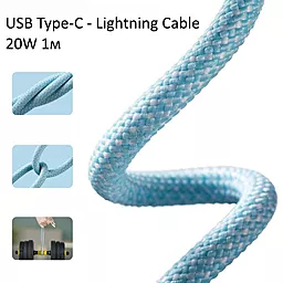 Кабель USB PD Baseus Dynamic 20W USB Type-C - Lightning Cable Blue (CALD000003) - миниатюра 4