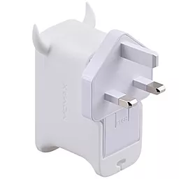 Сетевое зарядное устройство Momax U.Bull 25w 4xUSB-A ports charger white (UM4GSAW) - миниатюра 4
