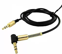 Аудіо кабель Walker A710 L-Shape AUX mini Jack 3.5mm M/M Cable 1 м black