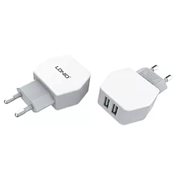 Мережевий зарядний пристрій LDNio Dual Home Charger + Micro USB Cable 2.1A White (DL-AC61) - мініатюра 5