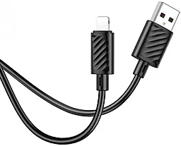 Кабель USB Hoco X88 Gratified 2.4A Lightning Cable Black - миниатюра 3