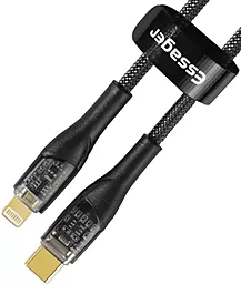 Кабель USB PD Essager Interstellar Transparent Design 29W 3A USB Type-C - Lightning Cable Black (EXCTL-XJ01-P) - миниатюра 2