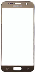 Корпусное стекло дисплея Samsung Galaxy S7 G930F, G930FD Gold