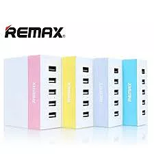 Мережевий зарядний пристрій Remax 5 USB Young Blue 2.4A White / Blue (RMX-YNG-245BL) - мініатюра 2