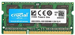 Оперативна пам'ять для ноутбука Crucial SO-DIMM DDR3L 8GB 1600MHz (CT102464BF160B.C16FPD)