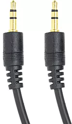 Аудіо кабель PowerPlant AUX mini Jack 3.5mm M/M Cable 1 м black (KD00AS1262)