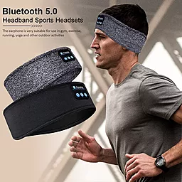 Аудио повязка Wireless Bluetooth Headset Sport Sleep Headband 5.0 - миниатюра 3