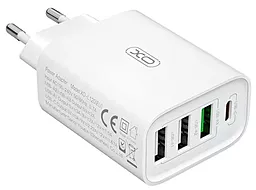 Сетевое зарядное устройство XO L120 20w PD/QC3.0 3xUSB-A/USB-C ports home charger white - миниатюра 4