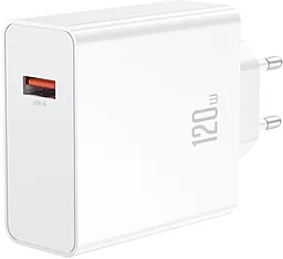 Мережевий зарядний пристрій XO L128 120w QC fast charger + USB Type-C cable white - мініатюра 2