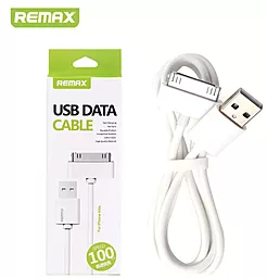 USB Кабель Remax Quick&Fast 30 pin Dock Cable White (IP4) - мініатюра 2