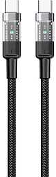 USB PD кабель Gelius Fusion GP-UCN003 60w 3a 1.2m USB Type-C - Type-C Cable Black