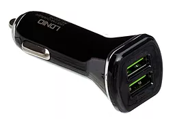 Автомобильное зарядное устройство LDNio Car charger 2USB 2,1A + кабель Micro Usb Black (DL-C219) - миниатюра 2