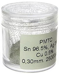 BGA шарики MECHANIC PMTC 0.3 мм 25000шт безсвинцеві в пластиковій ємності