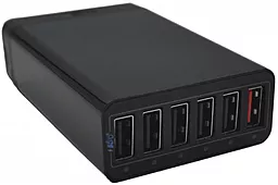 Сетевое зарядное устройство с быстрой зарядкой KFD U60 (6USB, 2.4A) QC2.0 Black (U60-QC) - миниатюра 3