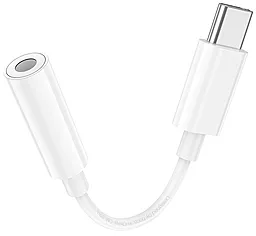 Аудио-переходник Hoco LS35 M-F USB Type-C -> 3.5mm White - миниатюра 3