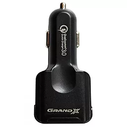 Автомобильное зарядное устройство с быстрой зарядкой Grand-X 4.8a QC3.0 4xUSB-A ports home charger black (CH-09) - миниатюра 4