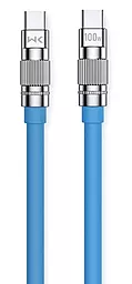 Кабель USB PD WK WDC-188 Wingle Series 100w 5a USB Type-C - Type-C cable blue - миниатюра 2