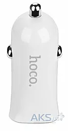 Автомобильное зарядное устройство Hoco Z12 Elite 2x USB + Lightning Cable White