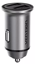 Автомобильное зарядное устройство Vention 30w QC3.0 2xUSB-A ports car charger black (FFEH0) - миниатюра 3