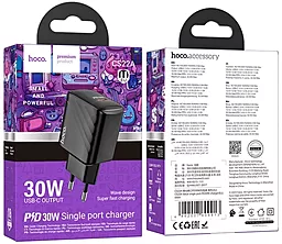 Сетевое зарядное устройство Hoco CS22A Value 30w PD USB-C home charger black - миниатюра 4