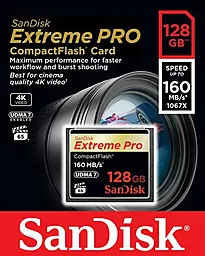 Карта памяти SanDisk Compact Flash 128GB Extreme Pro 1000X UDMA 7 (SDCFXPS-128G-X46) - миниатюра 2