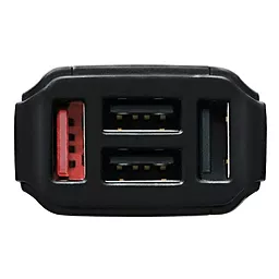 Автомобильное зарядное устройство с быстрой зарядкой Grand-X 4.8a QC3.0 4xUSB-A ports home charger black (CH-09) - миниатюра 2