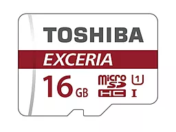 Карта пам'яті Toshiba microSDHC 16 GB Exceria Class 10 UHS-I U1 + SD-адаптер (THN-M302R0160EA) - мініатюра 2