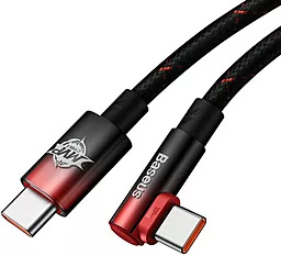 Кабель USB PD Baseus MVP 2 Elbow-shaped 20V 5A 2M USB Type-C - Type-C Cable Black/Red (CAVP000720) - миниатюра 5